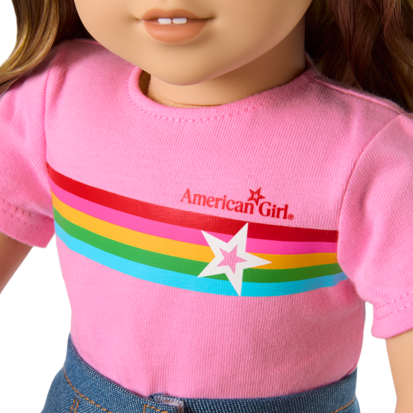 Truly Me™ 18-inch Doll #118 with curly caramel hair