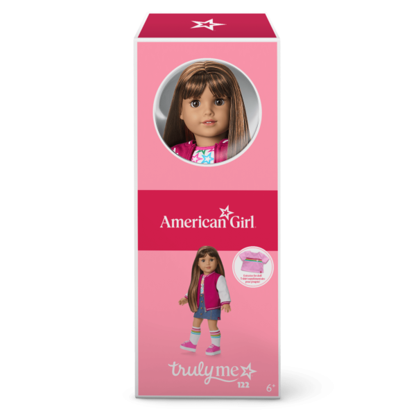 Truly Me™ 18-inch Doll #122 with straight dark-brown hair