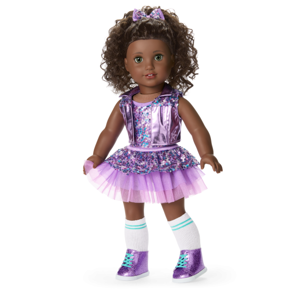 Truly Me™ #127 Doll & Dance All Day Set with curly dark-brown hair