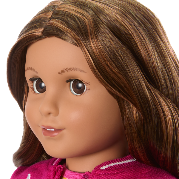 Truly Me™ 18-inch Doll #117 with wavy dark-brown hair