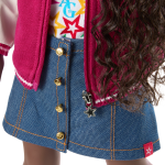 Truly Me™ 18-inch Doll #127 with curly dark-brown hair