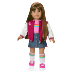 Truly Me™ 18-inch Doll #122 with straight dark-brown hair