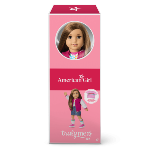 Truly Me™ 18-inch Doll #107 with straight brown hair