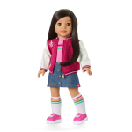 Truly Me™ 18-inch Doll #124 with straight black-brown hair