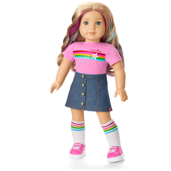 Truly Me™ 18-inch Doll #110 with wavy blonde hair
