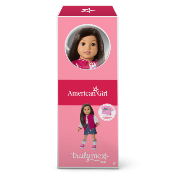Truly Me™ 18-inch Doll #124 with straight black-brown hair
