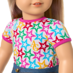 Truly Me™ 18-inch Doll #100 with straight layered blonde hair