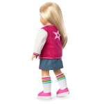 Truly Me™ 18-inch Doll #100 with straight layered blonde hair