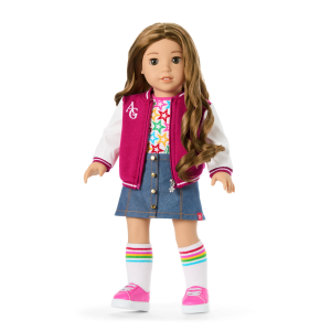 Truly Me™ 18-inch Doll #118 with curly caramel hair