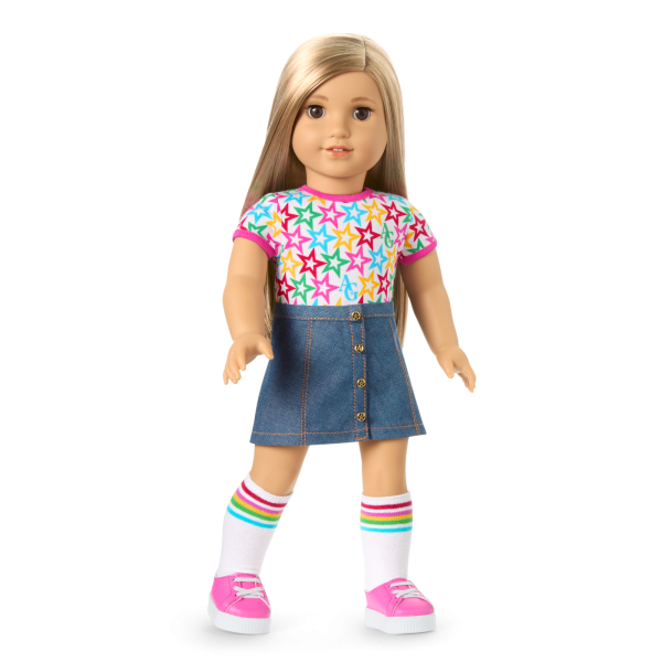 Truly Me™ 18-inch Doll #131 with straight blonde hair