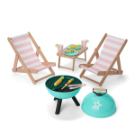 Raquel's™ Beach Chairs & Barbecue Set for 18-inch Dolls (Girl of the Year™ 2026)