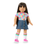 Truly Me™ 18-inch Doll #130 with straight black-brown hair