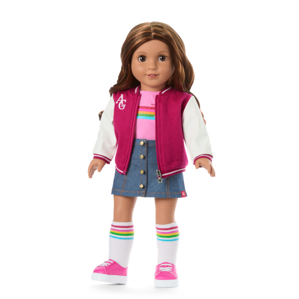 Truly Me™ 18-inch Doll #117 with wavy dark-brown hair