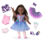 Truly Me™ #127 Doll & Dance All Day Set with curly dark-brown hair