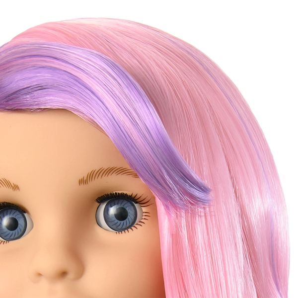 Truly Me™ 18-inch Doll #116 with wavy purple-and-pink hair