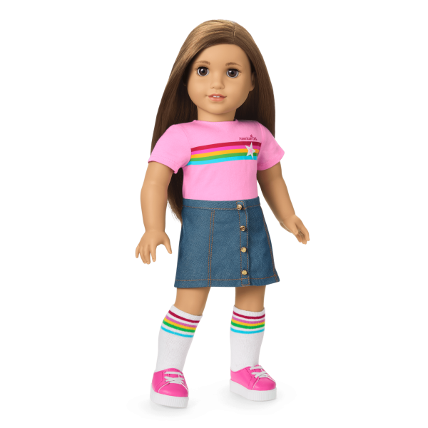 Truly Me™ 18-inch Doll #107 with straight brown hair
