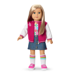 Truly Me™ 18-inch Doll #100 with straight layered blonde hair