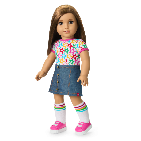 Truly Me™ 18-inch Doll #107 with straight brown hair