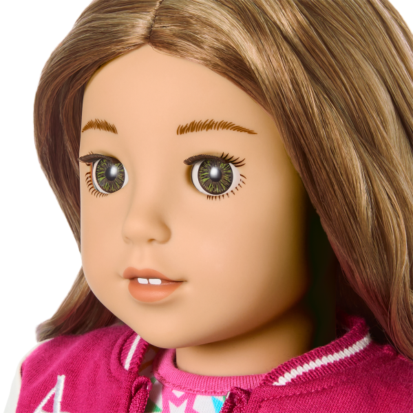Truly Me™ 18-inch Doll #118 with curly caramel hair