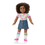 Truly Me™ 18-inch Doll #112 with curly dark-brown hair