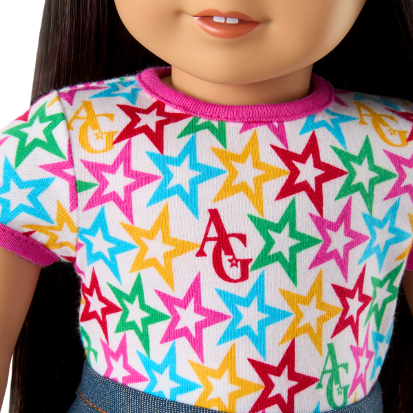 Truly Me™ 18-inch Doll #130 with straight black-brown hair