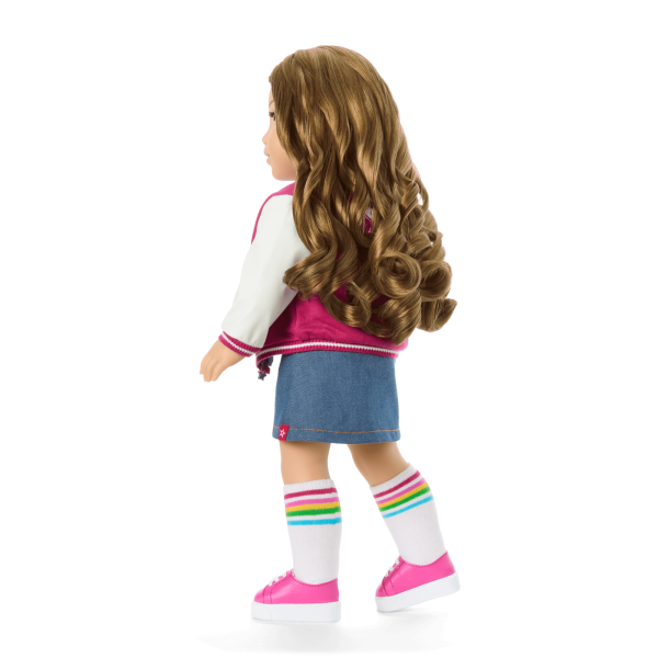 Truly Me™ 18-inch Doll #118 with curly caramel hair