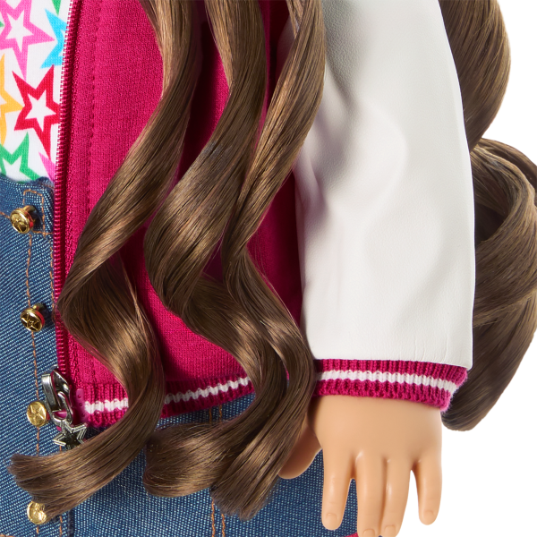 Truly Me™ 18-inch Doll #126 with wavy brown hair