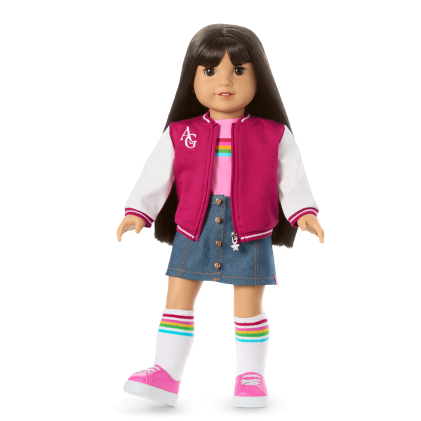 Truly Me™ 18-inch Doll #130 with straight black-brown hair