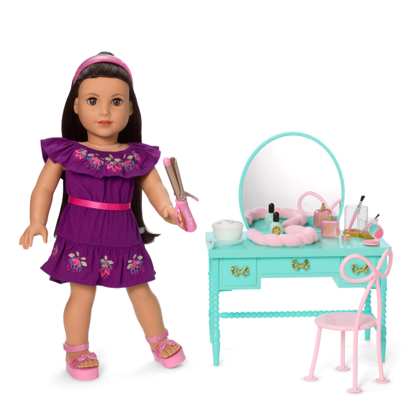 Raquel's™ Vintage Vanity for 18-inch Dolls (Girl of the Year™ 2026)