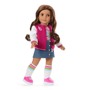 Truly Me™ 18-inch Doll #117 with wavy dark-brown hair