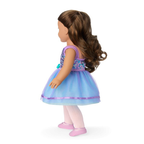 Truly Me™ #117 Doll & Dance All Day Set with wavy dark-brown hair
