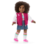 Truly Me™ 18-inch Doll #112 with curly dark-brown hair