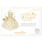 American Girl® 2025 Glimmering Gold™ Holiday Collector Doll
