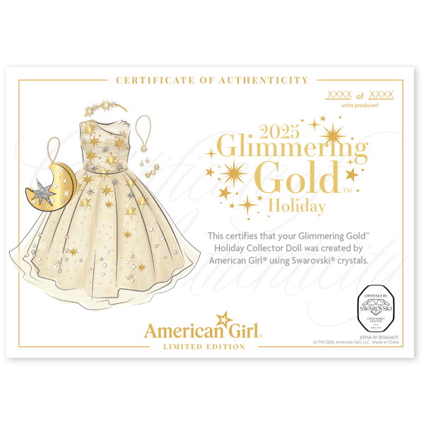 American Girl® 2025 Glimmering Gold™ Holiday Collector Doll