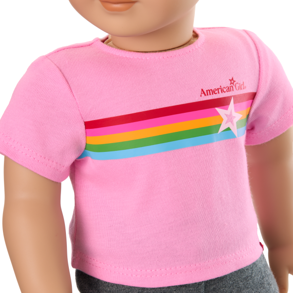 Truly Me™ 18-inch Doll #104 with straight caramel hair