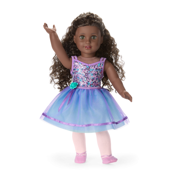 Truly Me™ #127 Doll & Dance All Day Set with curly dark-brown hair