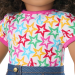 Truly Me™ 18-inch Doll #132 with curly dark-brown hair