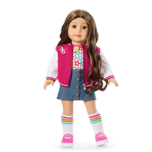 Truly Me™ 18-inch Doll #126 with wavy brown hair