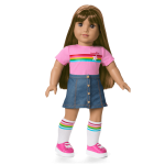 Truly Me™ 18-inch Doll #122 with straight dark-brown hair