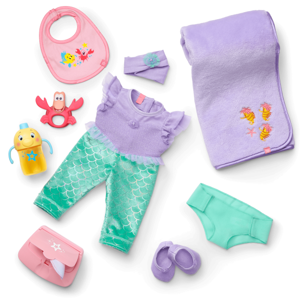 Disney Princess Ariel Cuddle & Care Set with Bitty Baby® Doll by American Girl®