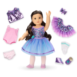 Truly Me™ #111 Doll & Dance All Day Set with wavy black-brown hair