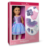 Truly Me™ #117 Doll & Dance All Day Set with wavy dark-brown hair