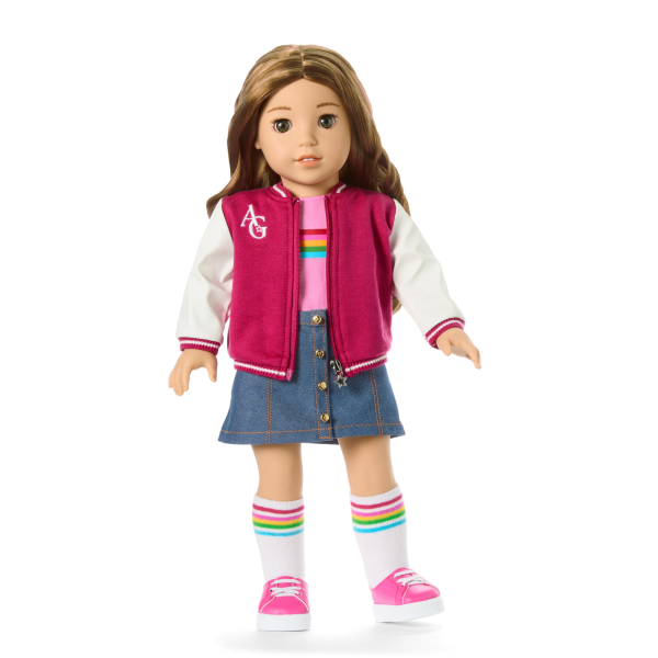 Truly Me™ 18-inch Doll #118 with curly caramel hair