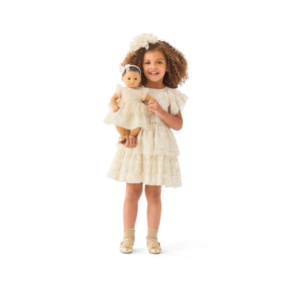 American Girl® x Janie and Jack Sparkly Cream Celebration Dress for Bitty Baby® Dolls