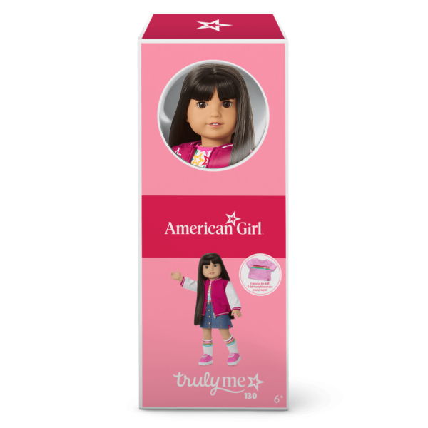 Truly Me™ 18-inch Doll #130 with straight black-brown hair