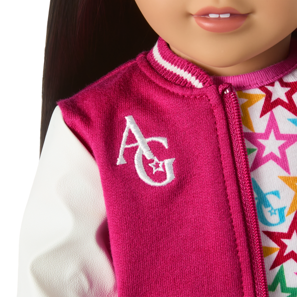 Truly Me™ 18-inch Doll #124 with straight black-brown hair