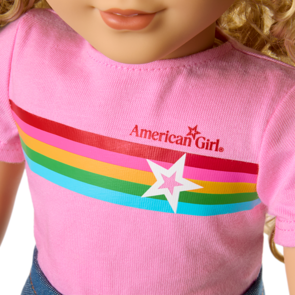 Truly Me™ 18-inch Doll #115 with curly blonde hair