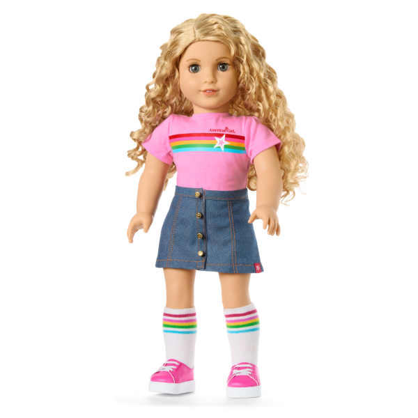 Truly Me™ 18-inch Doll #115 with curly blonde hair