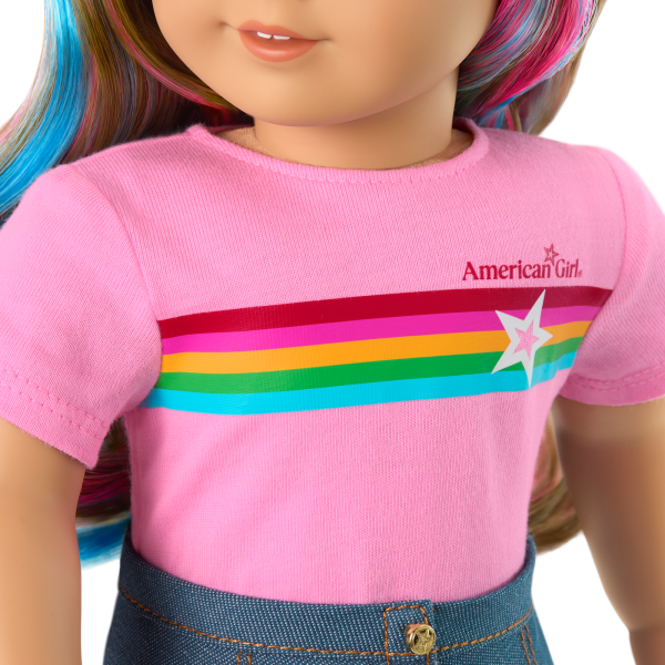 Truly Me™ 18-inch Doll #101 with wavy caramel hair