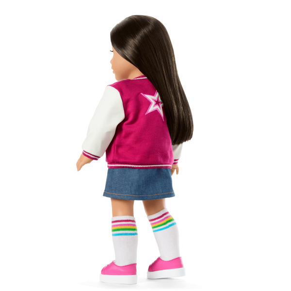 Truly Me™ 18-inch Doll #124 with straight black-brown hair